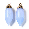 Natural White Jade Pointed Pendants G-Q998-009A-2