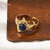 Natural Lapis Lazuli Finger Rings RJEW-K290-04G-5