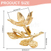 Rose Shaped Crystal Ball Display Stand Alloy Metal Base DIY-WH0430-065G-2