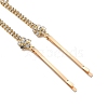 Alloy Rhinestone Hair Chain OHAR-M044-01G-3