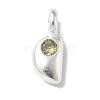 925 Sterling Sliver Cubic Zirconia Moon Charms STER-R002-02S-05-1