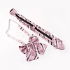 Preppy Style Women's Adjustable Polyester Bowknot Bow Tie and Zipper Neckties Set AJEW-WH0113-29B-2