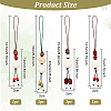 4Pcs 4 Style Lotus Mobile Straps AJEW-OC0004-11-2
