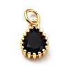 Brass Micro Pave Cubic Zirconia Pendants ZIRC-D120-01G-M-3