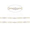 Handmade CCB Plastic Imitation Pearl Beaded Chains CHC-K011-23G-2