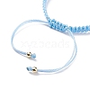 Half Finished Polyester Braided Pearl Bracelet AJEW-JB01128-03-4