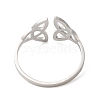 Non-Tarnish 304 Stainless Steel Open Cuff Ring RJEW-Z026-06P-3