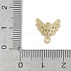 Brass Clear Cubic Zirconia V Shaped Connector Charms KK-I719-04G-3