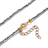 Faceted Rondelle Glass Beaded Necklaces NJEW-JN03004-08-2