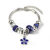 European Style Zinc Alloy Enamel & 201 Stainless Steel & Plastic & Rhinestone Charm Bracelets FS-WG22A2C-06-1