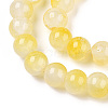 Crackle Baking Paint Imitation Jade Glass Beads Strands LS-DGLA-T003-8mm-03-2