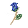 Alloy Rhinestone Brooches JEWB-H028-02G-02-1