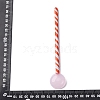Handmade Glass Stripe Spoons AJEW-A067-02-4