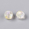 Transparent Spray Painted Glass Beads EGLA-N018-4mm-10-3