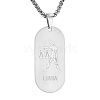 Stainless Ssteel Box Chain Oval with Constellation Pendant Necklaces for Men and Women PW-WG1F1EC-11-1