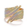 Sparkling Wing Wrap Cuff Bangle BJEW-K223-06KCG-01-3