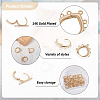 Craftdady 12 Pairs 6 Style Brass Hoop Earring Findings KK-CD0001-21-3