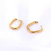 Elegant French Retro Minimalist Stainless Steel Oval Hoop Earrings UN1737-4