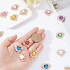 AHADERMAKER 32Pcs 16 Colors Acrylic Pendants FIND-GA0003-07-3