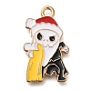 Christmas Theme Alloy Enamel Pendants ENAM-Q508-02A-1