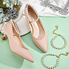   4Pcs 2 Colors Round Resin Imitation Pearl Anti-Loose High Heel Shoelaces AJEW-PH0011-56A-5