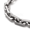 Anti-Tarnish 201 Stainless Steel Rectangle Link Chain Necklace & Bracelets Set SJEW-G083-12P-2