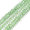 Transparent Electroplate Glass Beads Strands EGLA-S056-4mm-16-1