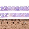 Electroplate Crackle Imitation Jade Glass Beads Strands EGLA-Q135-02A-A02-4