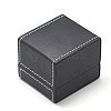 Plastic Imitation Leather Ring Boxes OBOX-Q014-25-2