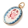 Printed Brass Enamel Pendants KK-CBADFD5-04G-A-2