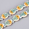 Dyed & Heated Glass Enamel Beads GLAA-T023-45D-1