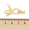 Brass Micro Pave Clear Cubic Zirconia Fold Over Clasps KK-M311-10G-3