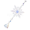 AB Color Glass Snowflake Pendant Decorations AJEW-Q144-02P-01-3