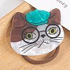 Cute Cat Shape PVC Plastic Hair Ties PW-WG88066-07-1