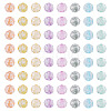 240Pcs 8 Colors Crackle Transparent Glass Beads GLAA-TA0004-19-3