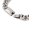 Tarnish Resistant 304 Stainless Steel Curb Chains Bracelets BJEW-E346-21P-01-3