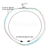 Bling Glass Round Beaded Necklace for Women NJEW-PH01490-03-4