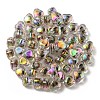 UV Plating Rainbow Iridescent Acrylic Beads OACR-F004-05A-3