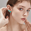 20Pcs 10 Styles 304 Stainless Steel Cuff Earrings EJEW-HS0001-35-5