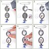 CHGCRAFT 6Pcs 3 Style Photo Charm Alloy Brooches DIY-CA0004-26-6