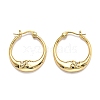 Brass Micro Pave Clear Cubic Zirconia Hoop Earrings EJEW-B006-01G-1