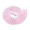 Baking Paint Transparent Glass Beads Strands DGLA-N006-8mm-01-2