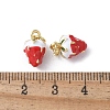 Brass Enamel Charms KK-D336-06G-03-3