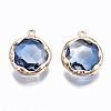 Two-Tone Faceted Glass Charms GLAA-S193-032F-1