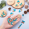 Fashewelry 30Pcs 15 Style Transparent Resin & Walnut Wood Pendants RESI-FW0001-01-5