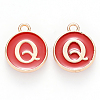 Golden Plated Alloy Enamel Charms ENAM-S118-03Q-1