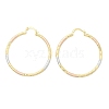 Brass Two Tone Twist Hoop Earrings EJEW-B117-06F-M-4