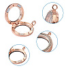 4Pcs 2 Style Alloy Glass Crystal Rhinestone Pendants PALLOY-TA0002-36D-12