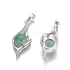 Natural Green Aventurine Pendants G-L512-G09-2