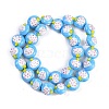 Handmade Lampwork Bumpy Beads Strands LAMP-Q002-02F-1